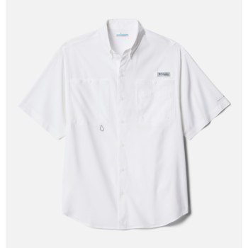 Columbia PFG Crystal Springs Short Sleeve, Camisa Blancos Para Hombre | 712860-DZG